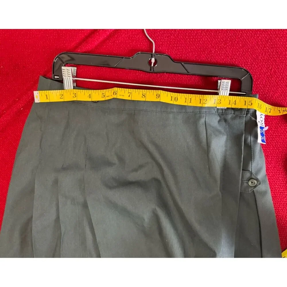 Royal Park Uniforms Green Pleated Skirt‎ 35% Cotton 12H Made In USA